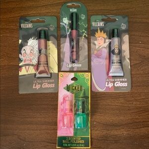 It’s bundle time! NWOT Disney Villain LipGloss Set with Bonus Wicked Nail Polish